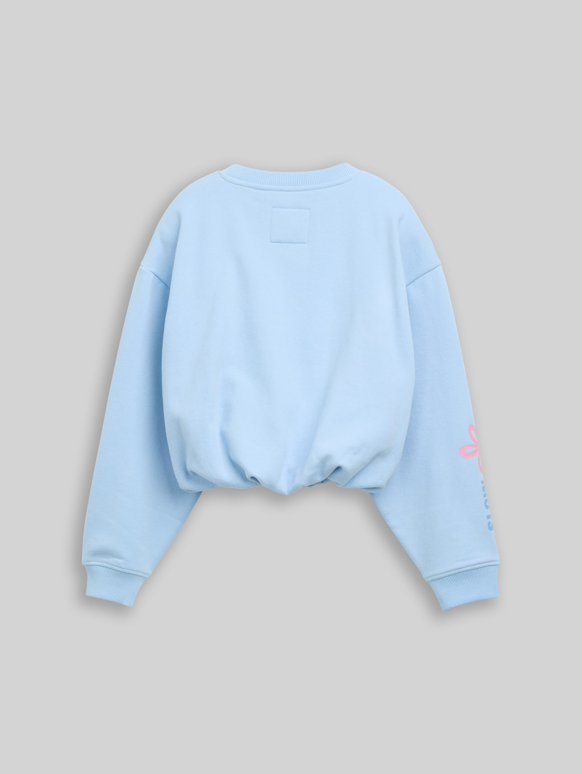 Oversize Sweatshirt mit Ballonsaum - light cloudy blue