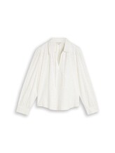 Ausgewählt, Jacquard Bluse mit Muster von Tom Tailor, weiß