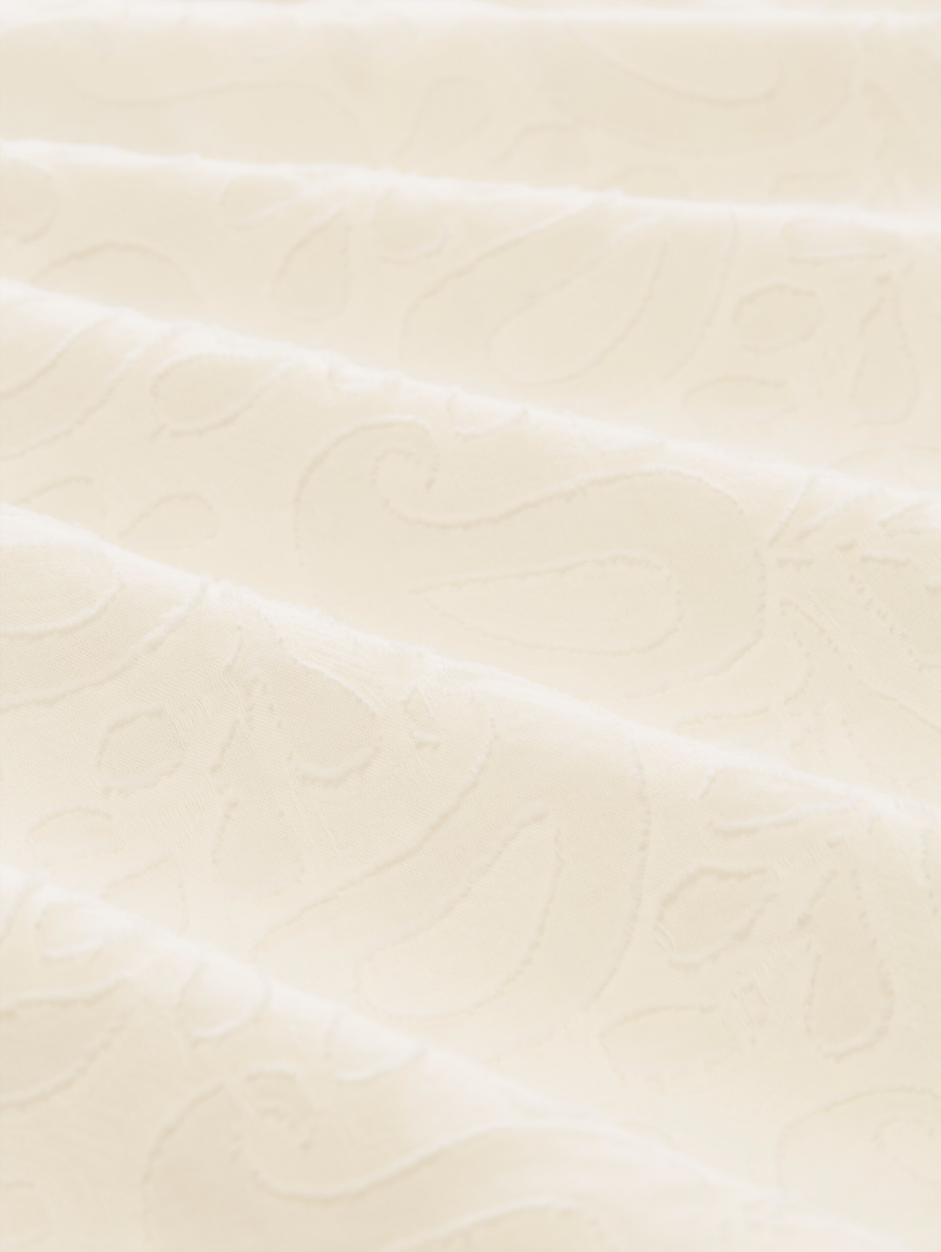 Jacquard Bluse mit Muster - white paisley structure - Material-Ansicht