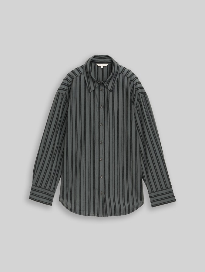 Chemisier ample à rayures par Women, green tonal stripe