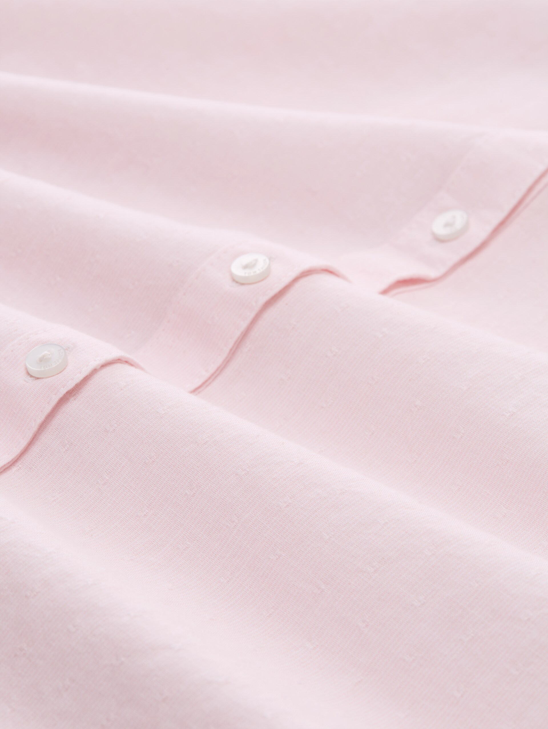 Hemdbluse mit Turn-up-Funktion - light pastel pink dobby - Material-Ansicht