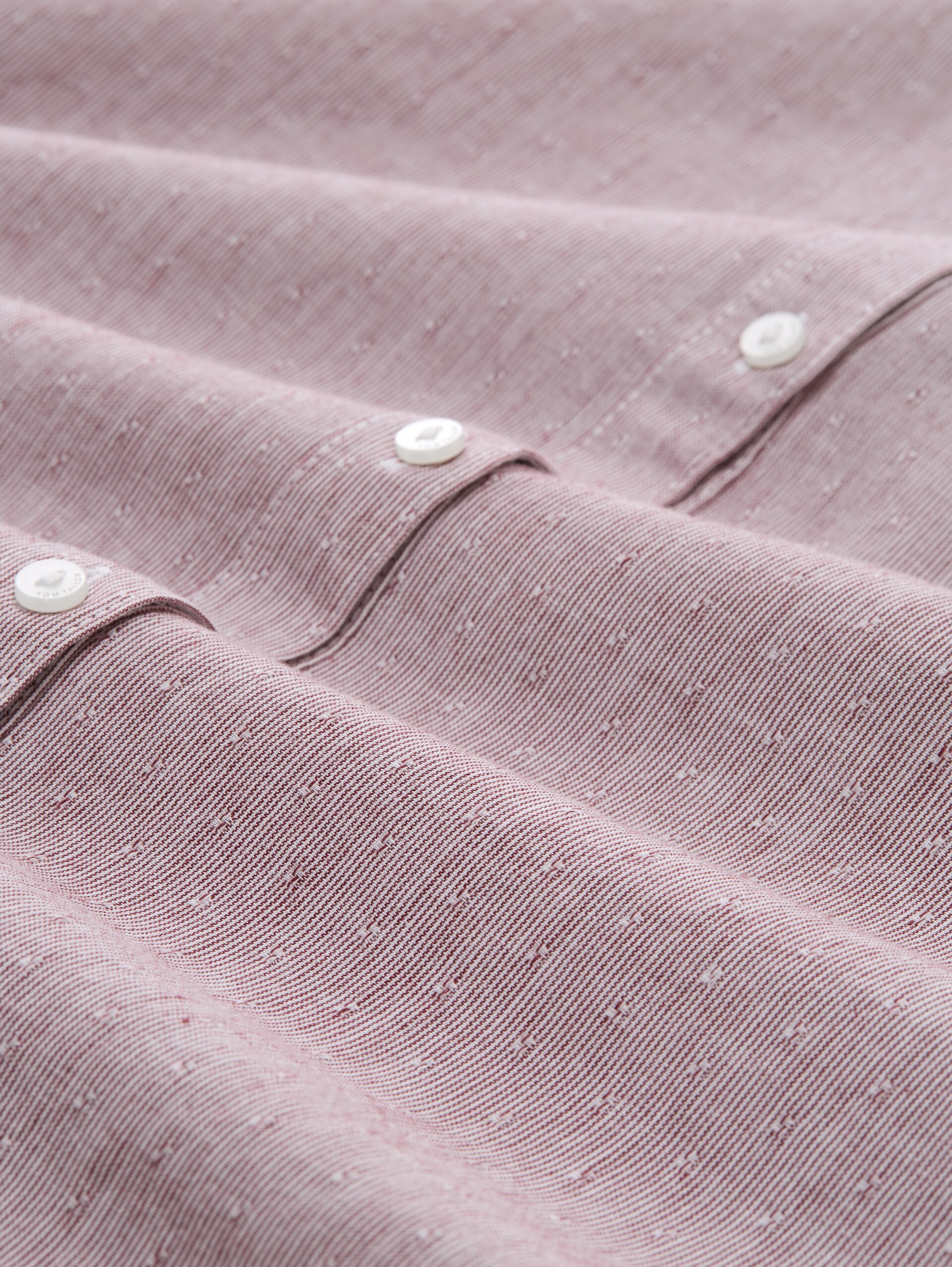 Overhemdblouse met omgeslagen boorden - preppy plum dobby - Materiaalweergave