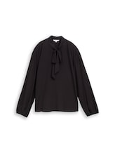 Ausgewählt, Loose Fit Bluse mit Schleifenkragen von Tom Tailor, schwarz