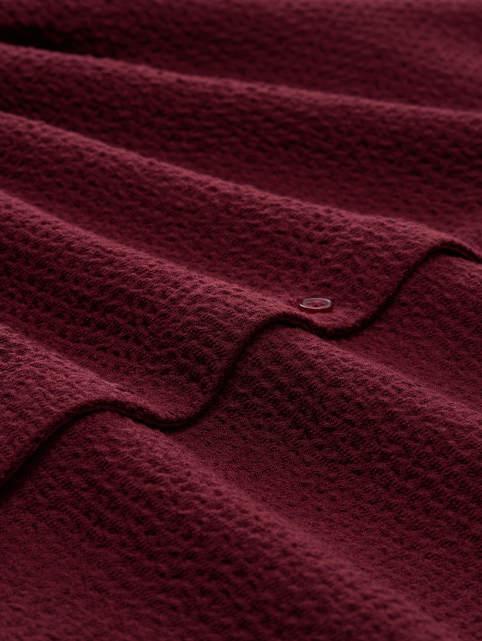 Chemisier ample en seersucker - Preppy Plum - Vue de la matière