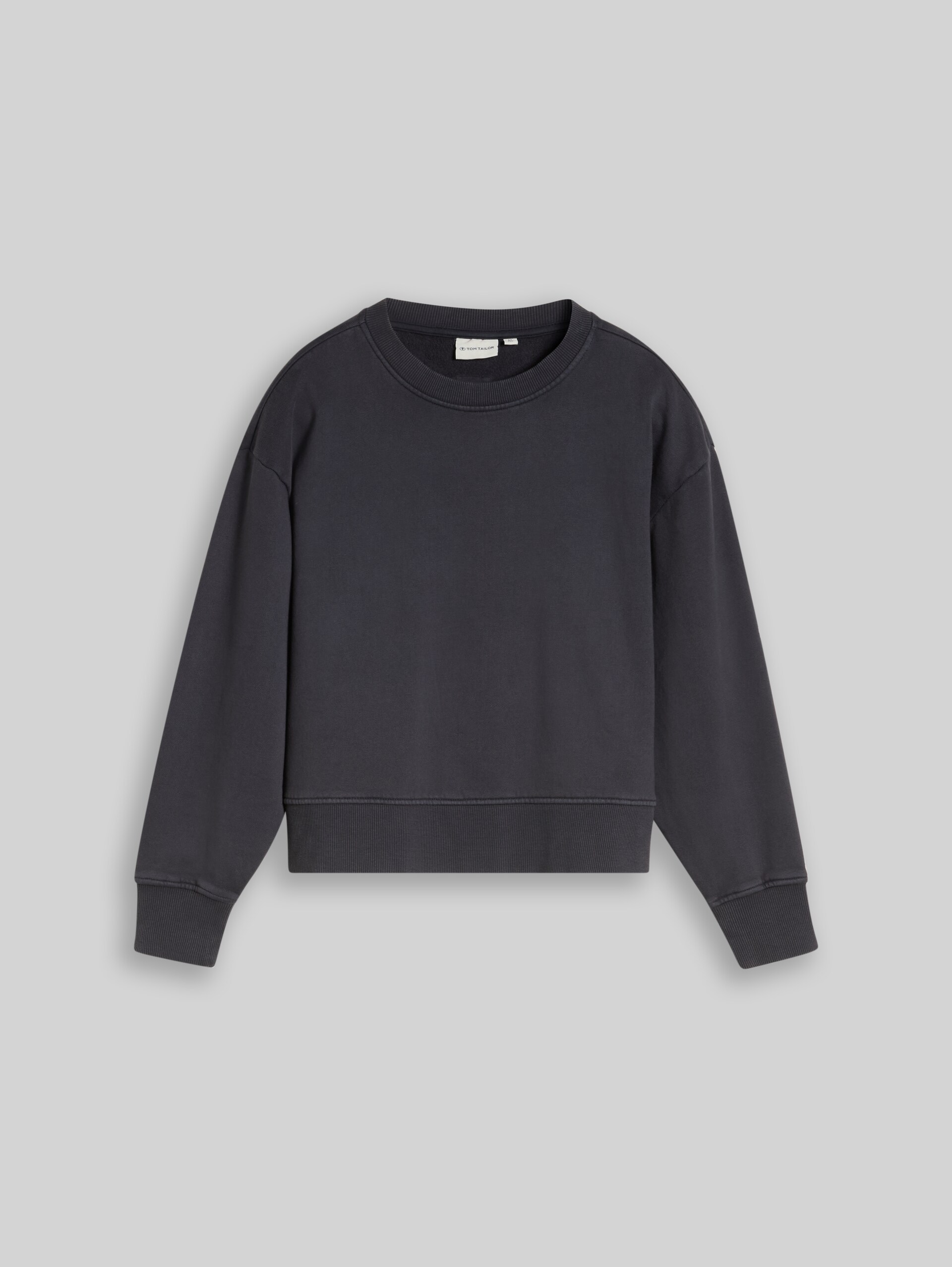 Oversize Sweatshirt aus Baumwolle - coal grey - Vorder-Produkt-Ansicht