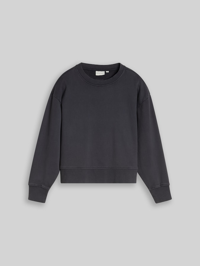 Oversize Sweatshirt aus Baumwolle von Teen Girls, coal grey