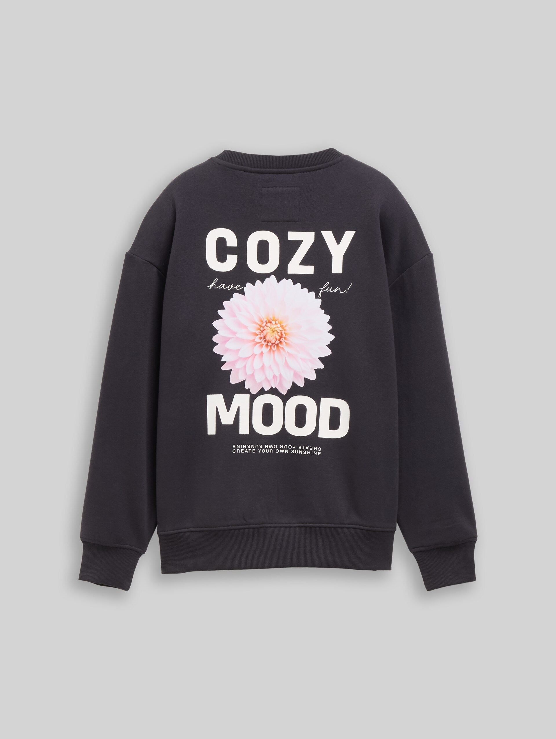 Oversize Sweatshirt mit Rückenprint - coal grey