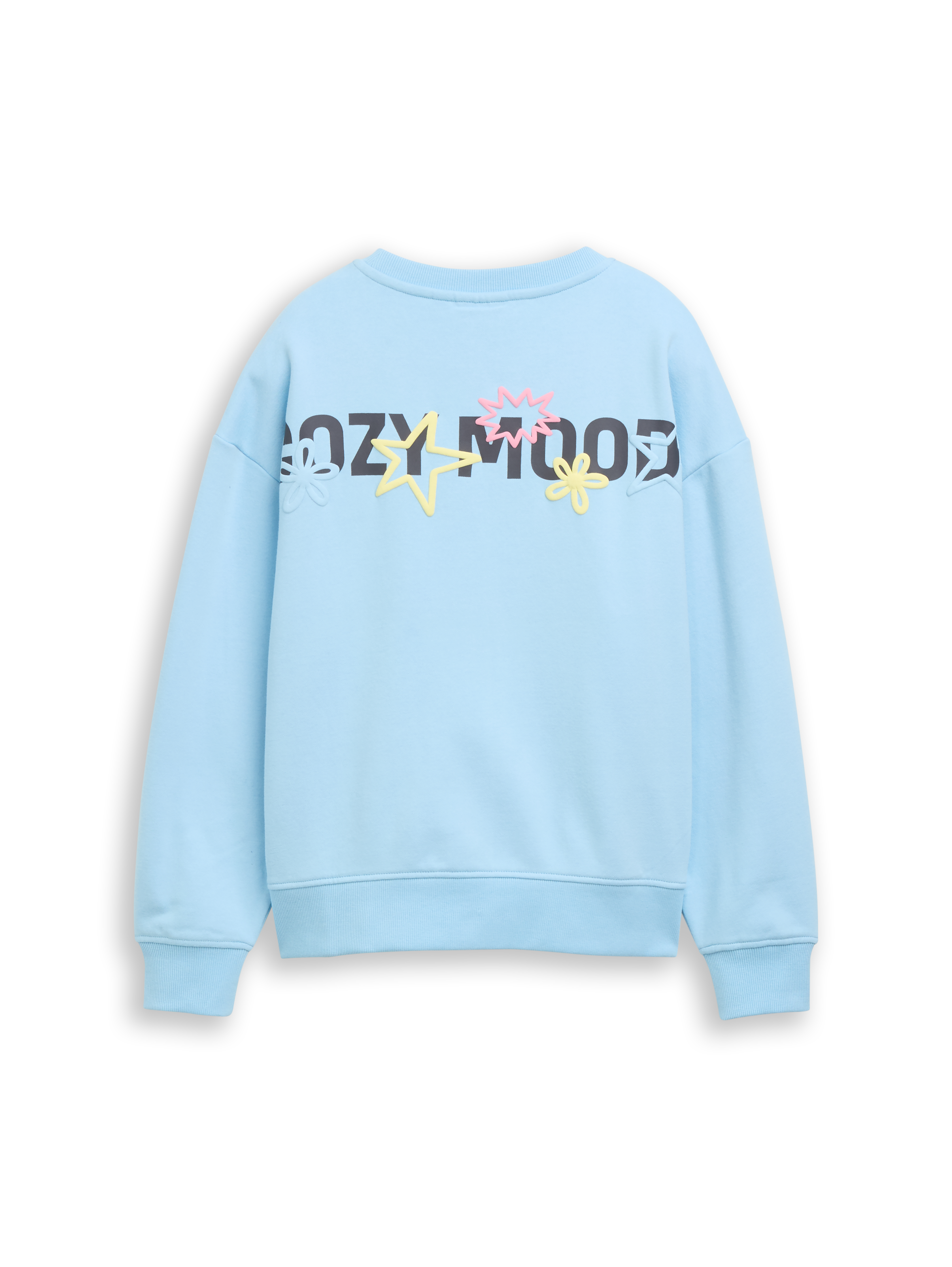 Oversize Sweatshirt mit Rückenprint - light cloudy blue