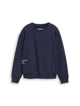 Ausgewählt, Oversize Sweatshirt mit Rückenprint von Tom Tailor, blau