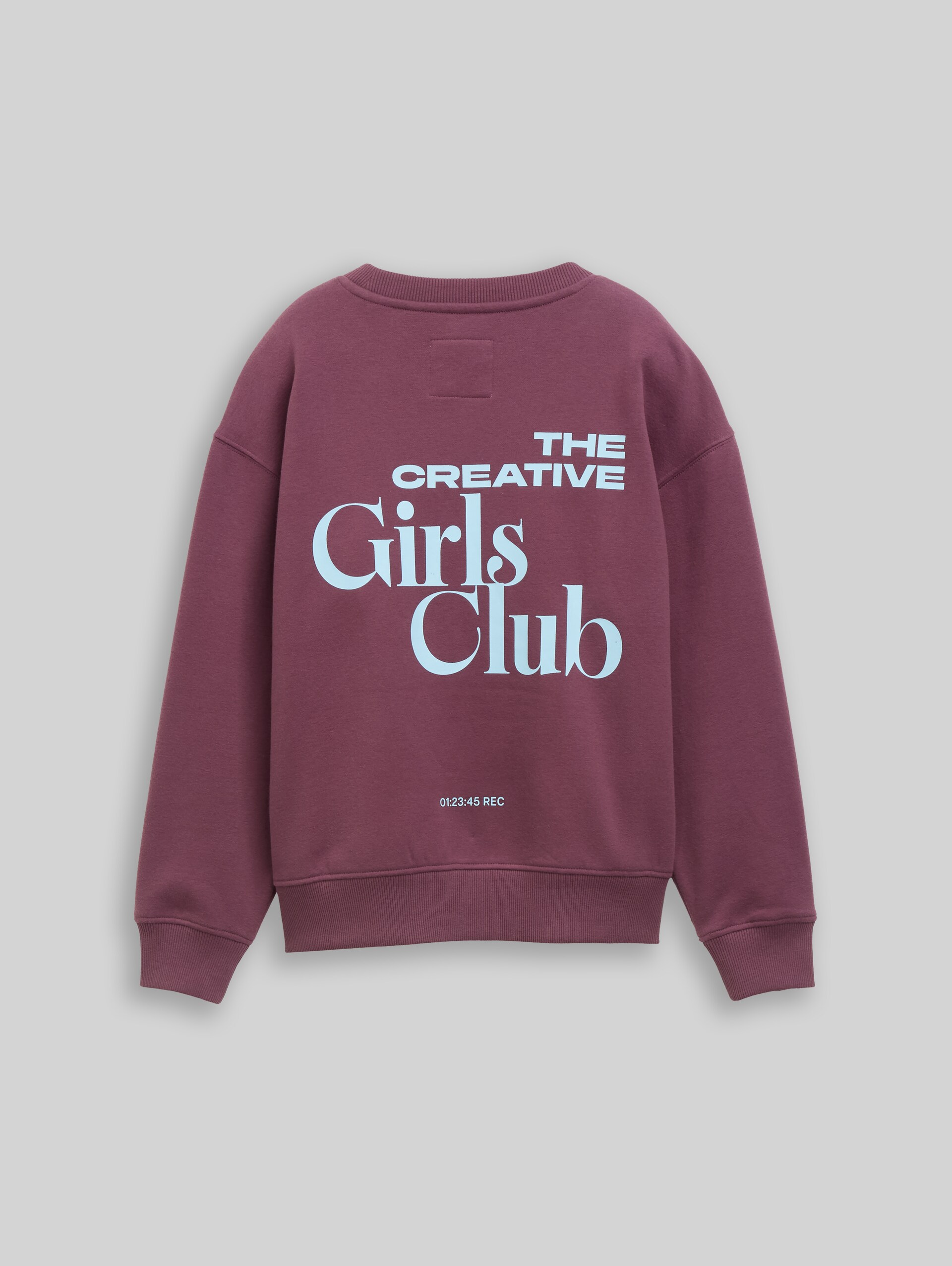 Oversize Sweatshirt mit Rückenprint - rusty burgundy