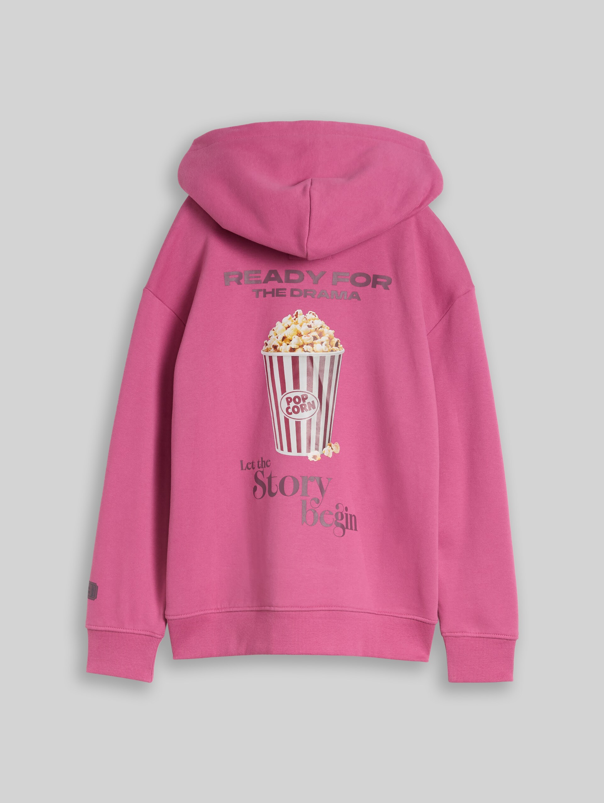 Sweat à capuche oversize avec imprimé dans le dos - pink velvet
