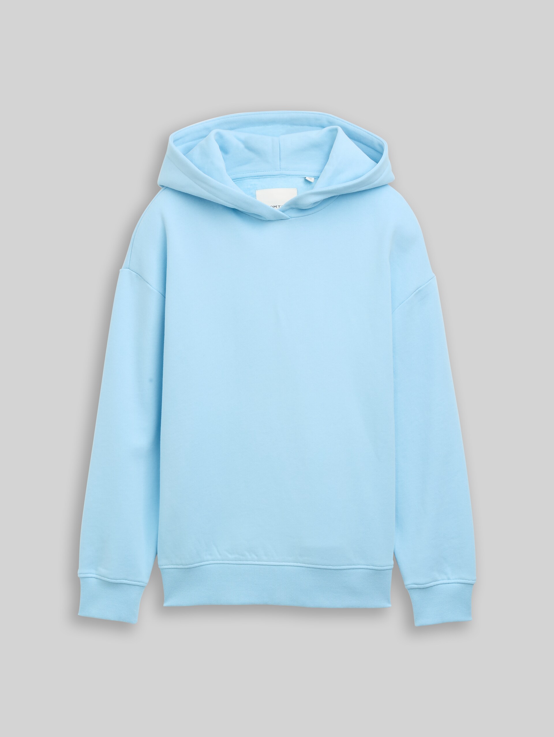 Sweat à capuche oversize avec imprimé dans le dos - light cloudy blue - Vue de face du produit