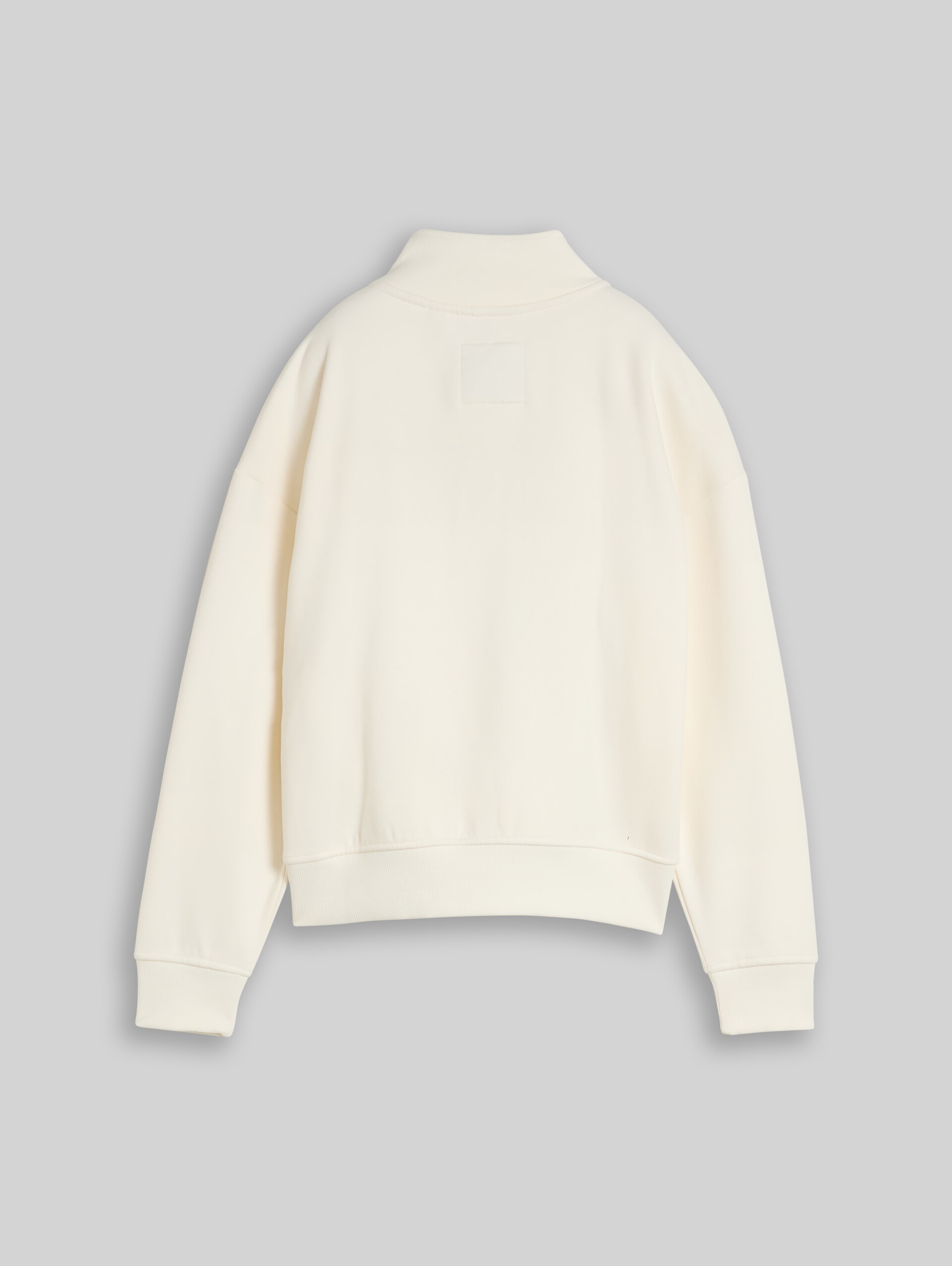 Oversize Troyer Sweatshirt - Gardenia White
