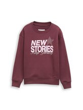 Ausgewählt, Oversize Sweatshirt mit Print von Tom Tailor, rot