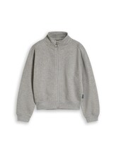 Ausgewählt, Oversize Sweatjacke mit Glitzer-Effekt von Tom Tailor, grau