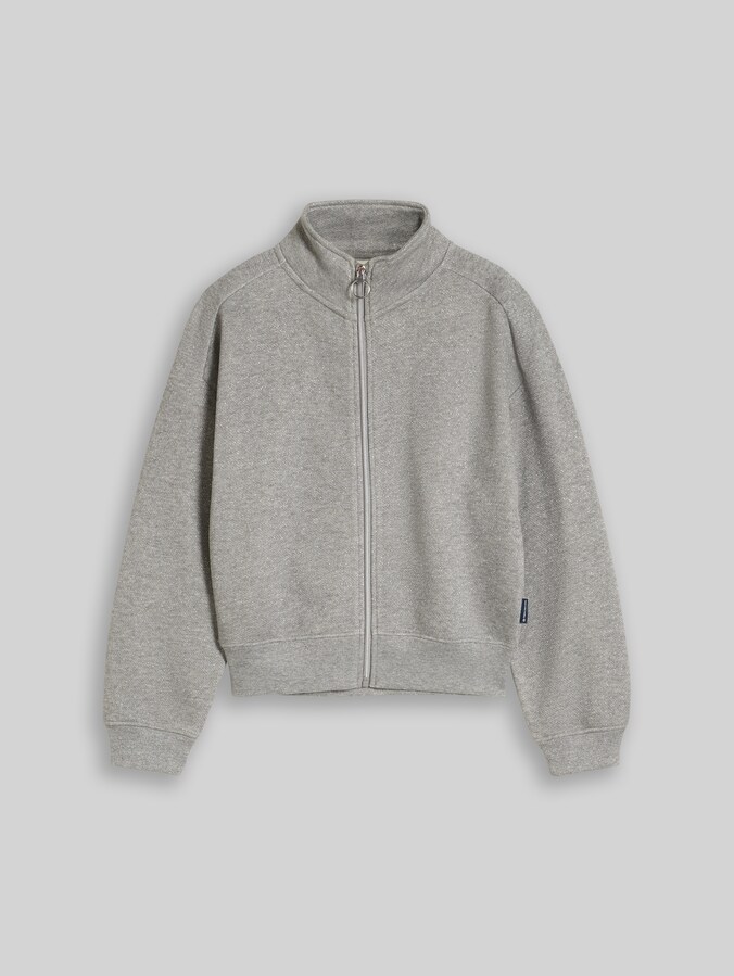Oversized sweatshirtjas met glittereffect door Teen Girls, grey melange with glitter