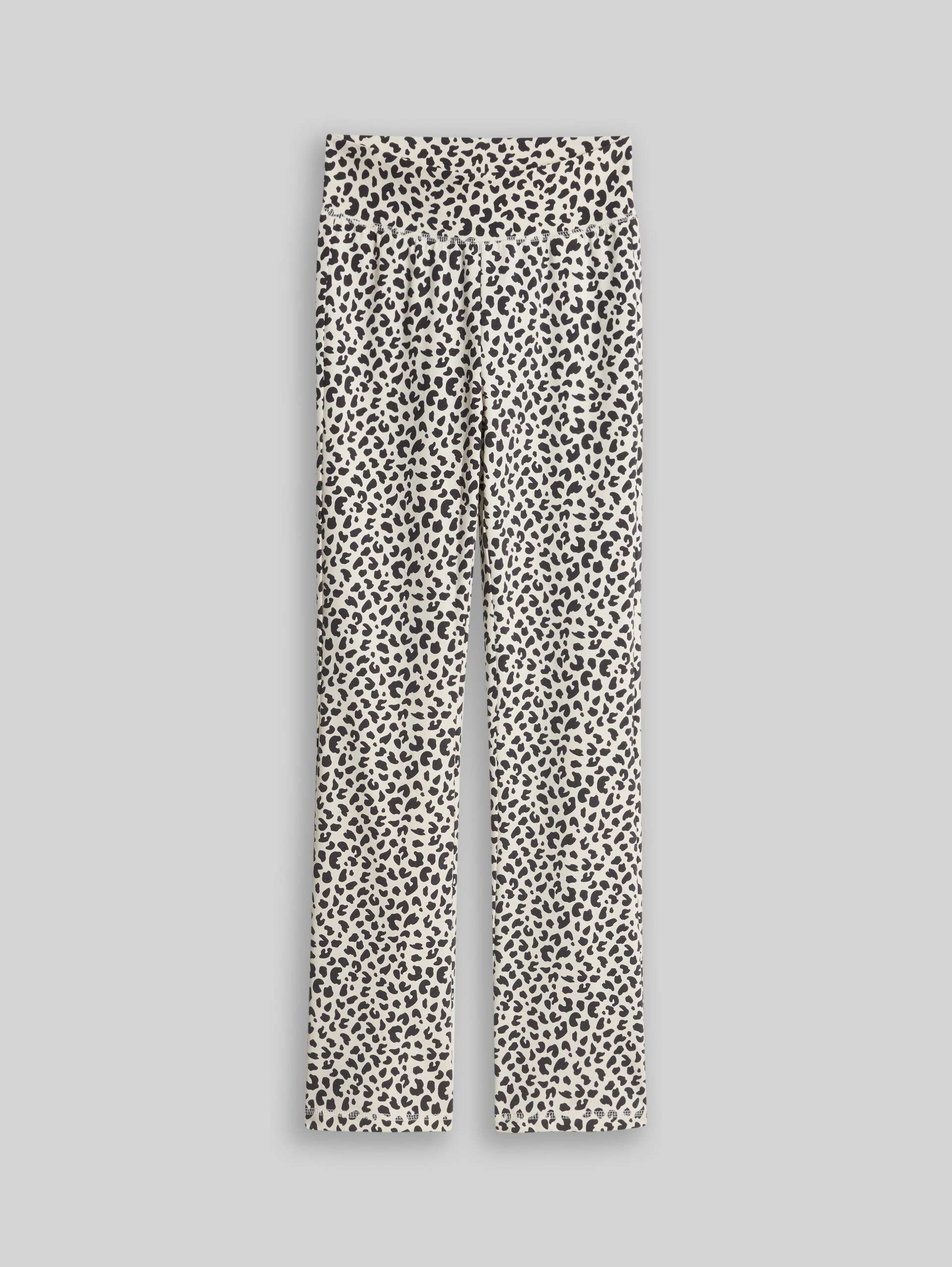 Flared Leggings - white dark navy leo
