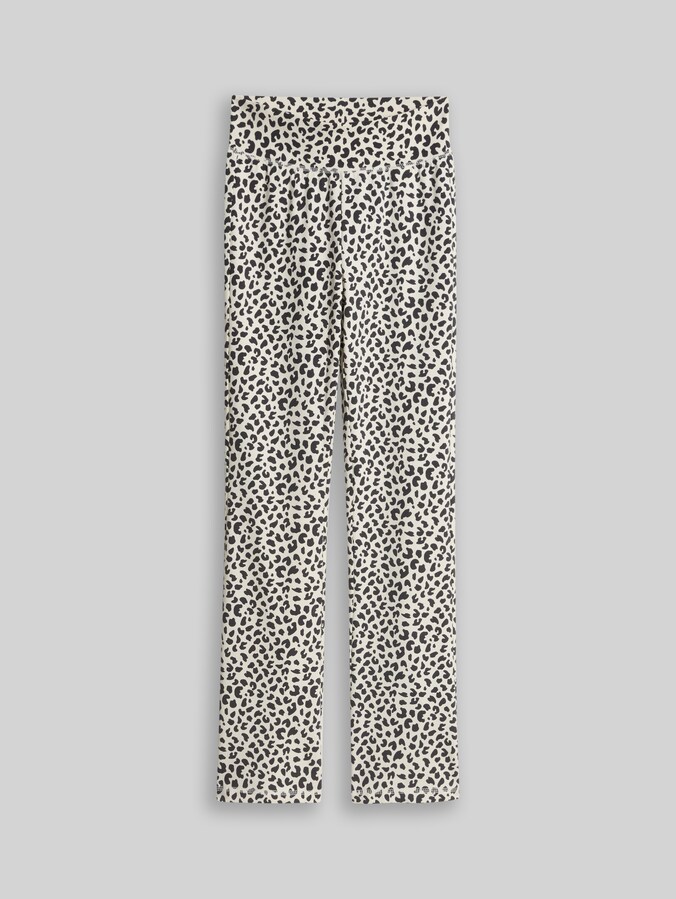 Flared Leggings von Teen Girls, white dark navy leo