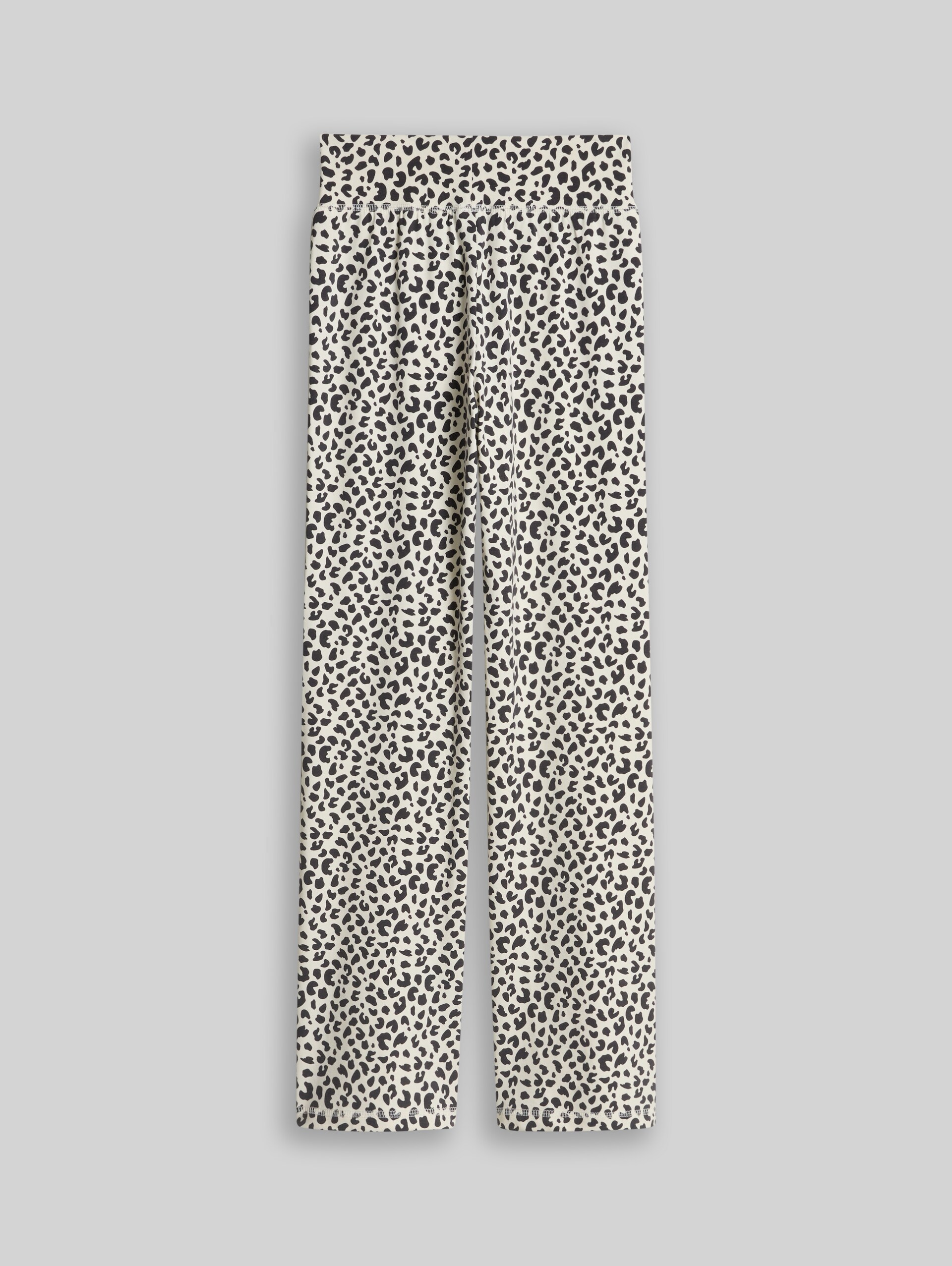 Flared Leggings - white dark navy leo