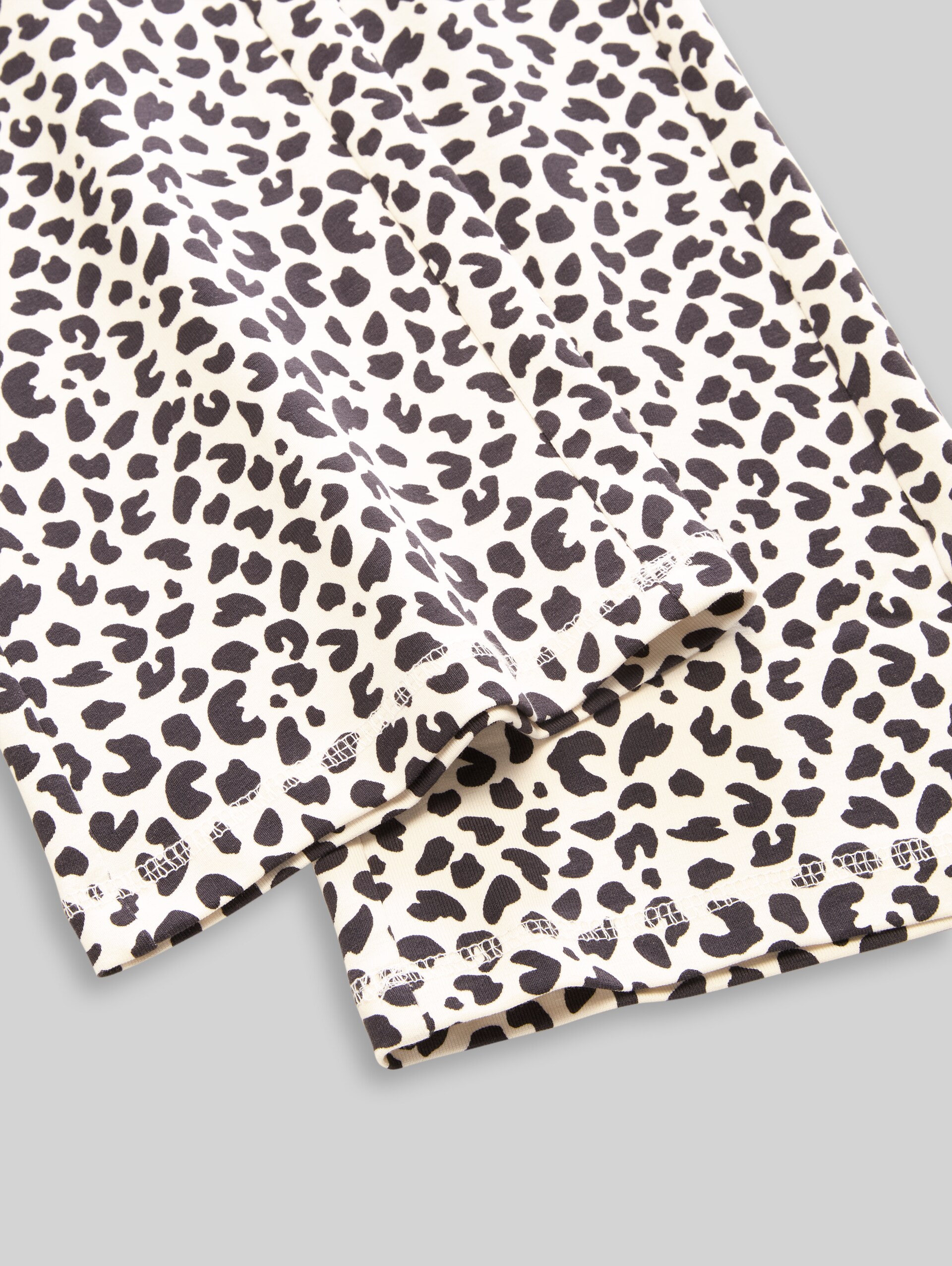 Flared Leggings - white dark navy leo