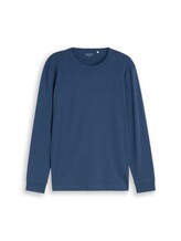Geselecteerd, Basic katoenen shirt met lange mouwen door Tom Tailor, blauw