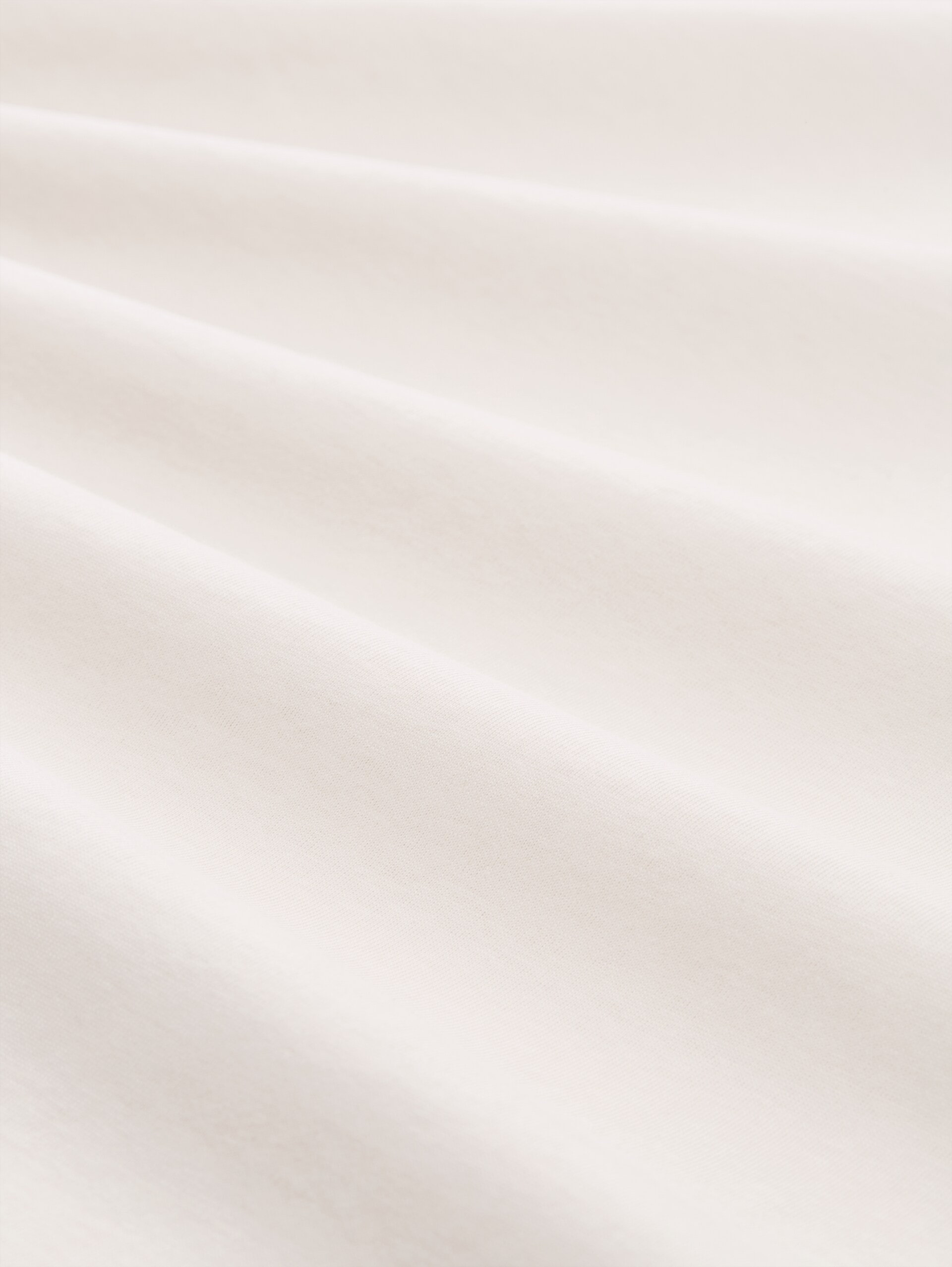 Basic Langarmshirt aus Baumwolle - Gardenia White - Material-Ansicht