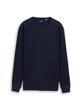 Ausgewählt, Basic Langarmshirt aus Baumwolle von Tom Tailor, blau