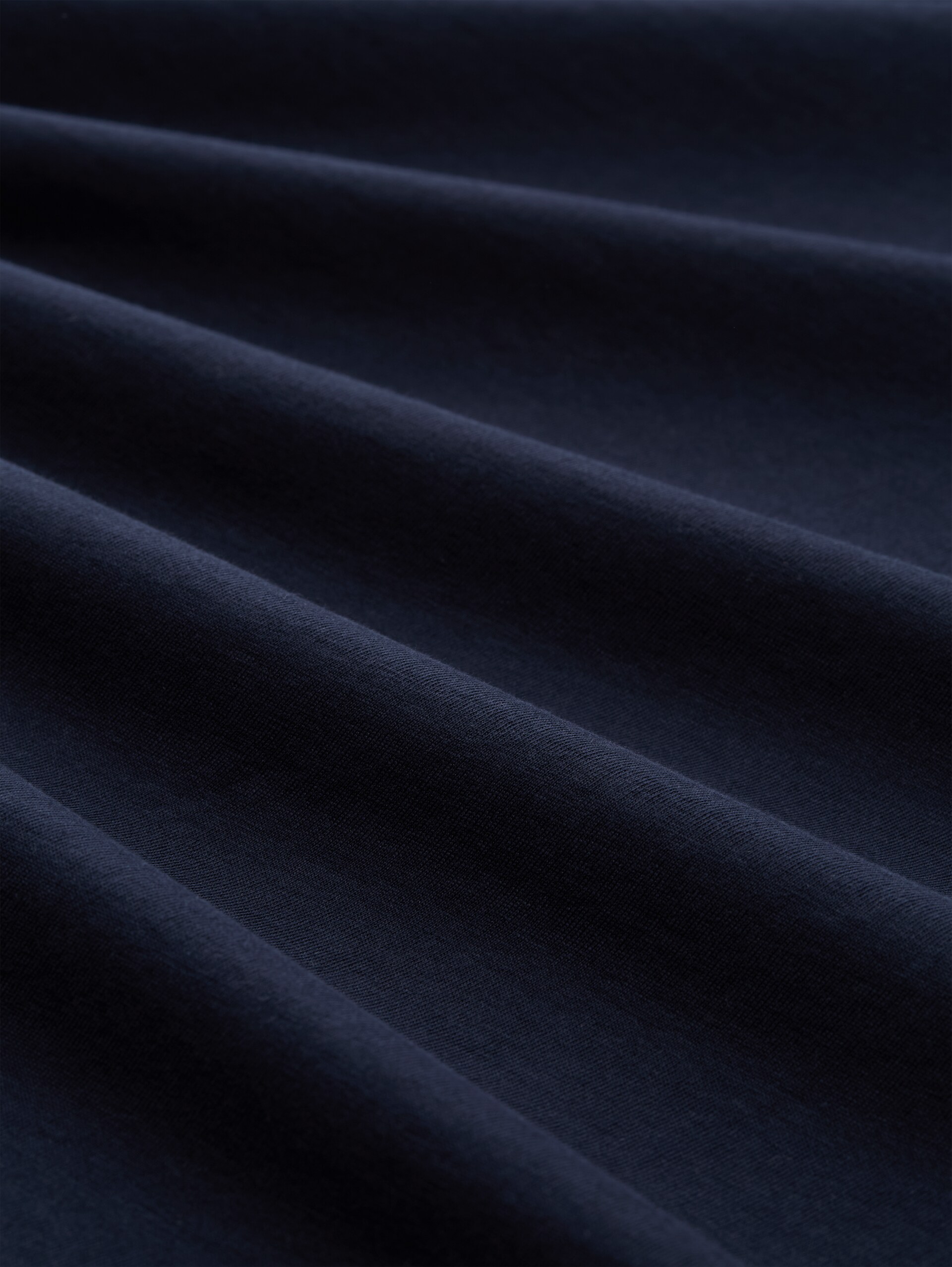 Basic Langarmshirt aus Baumwolle - sky captain blue - Material-Ansicht