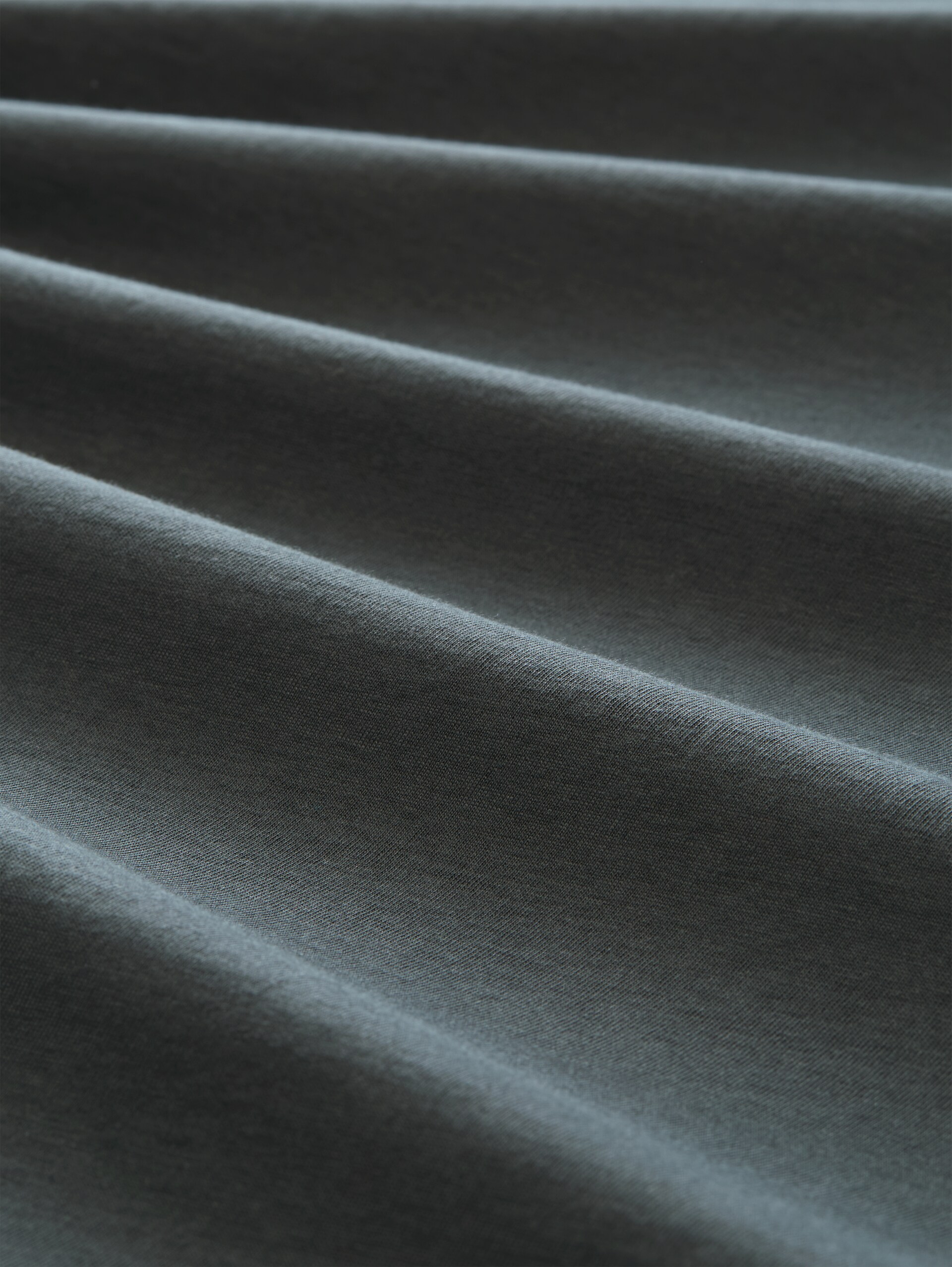 Basic katoenen shirt met lange mouwen - Darkest Olive - Materiaalweergave