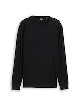 Nicht ausgewählt, Basic Langarmshirt aus Baumwolle von Tom Tailor, 
