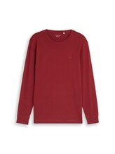 Geselecteerd, Basic katoenen shirt met lange mouwen door Tom Tailor, rood