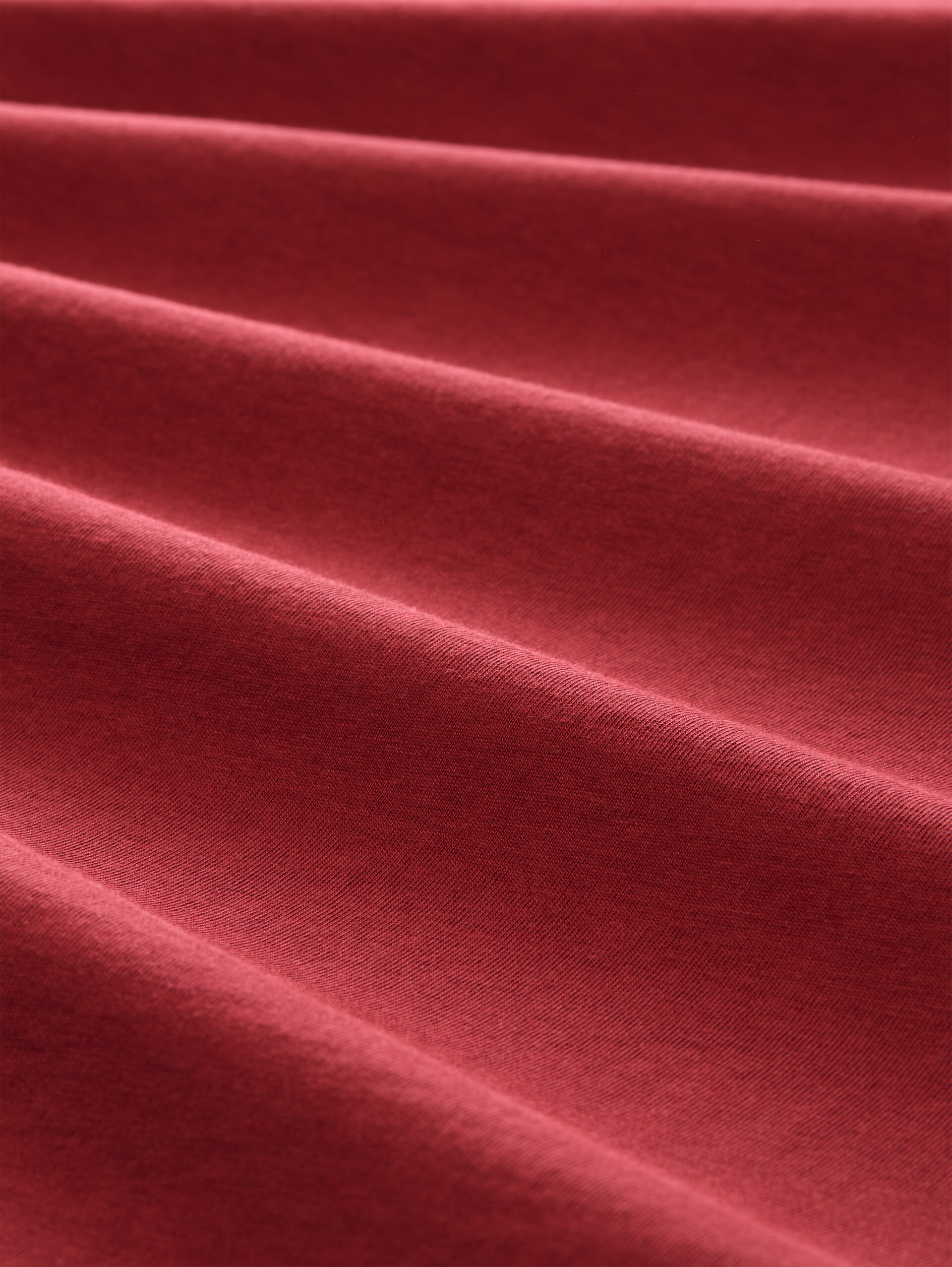 Basic katoenen shirt met lange mouwen - pear red - Materiaalweergave