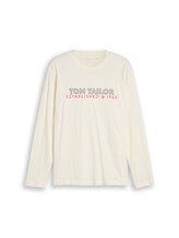 Nicht ausgewählt, Langarmshirt mit Logo-Print von Tom Tailor, braun