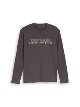 Nicht ausgewählt, Langarmshirt mit Logo-Print von Tom Tailor, schwarz