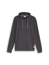 Ausgewählt, Snood Langarmshirt mit Waffelstruktur von Tom Tailor, schwarz