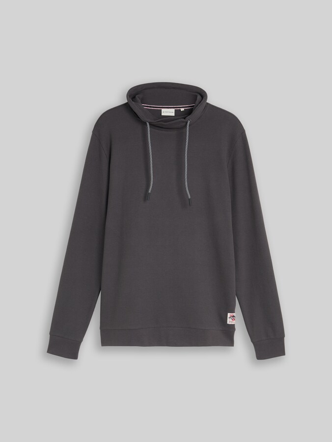 Snood Langarmshirt mit Waffelstruktur von Men, Tarmac Grey