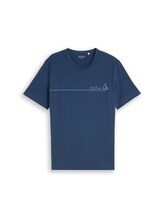 Ausgewählt, T-Shirt mit Print von Tom Tailor, blau