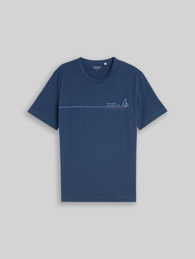 T-Shirt mit Print von Men, Dark Duck Blue
