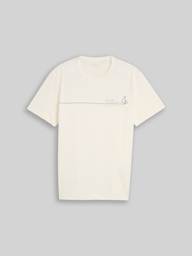 T-Shirt mit Print von Men, Gardenia White