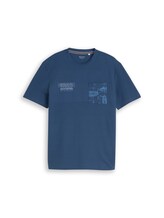 Geselecteerd, T-shirt met wafelstructuur door Tom Tailor, blauw