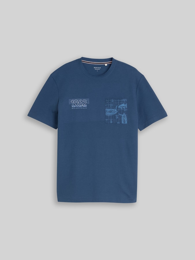 T-Shirt mit Waffelstruktur von Men, Dark Duck Blue