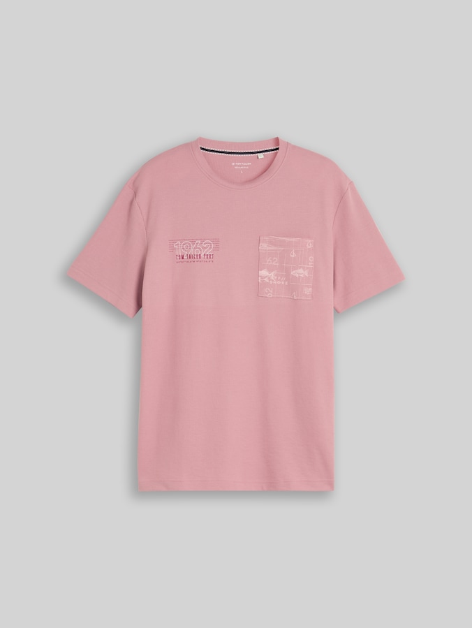 T-Shirt mit Waffelstruktur von Men, dusty rose