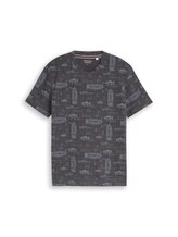 Ausgewählt, T-Shirt mit Allover-Print von Tom Tailor, grau