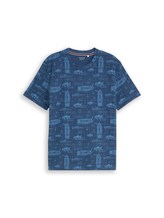 Nicht ausgewählt, T-Shirt mit Allover-Print von Tom Tailor, blau