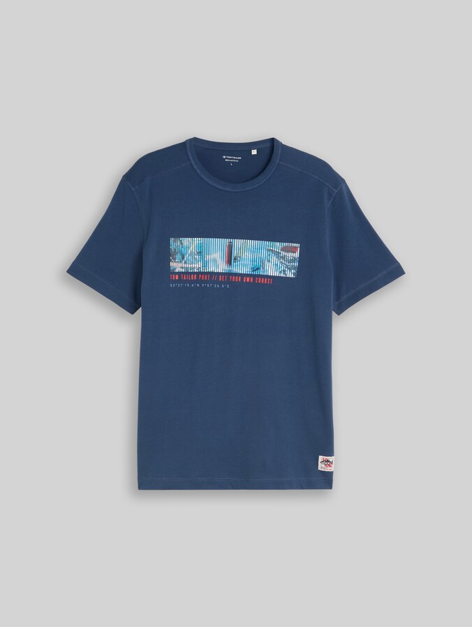 T-Shirt mit Fotoprint von Men, Dark Duck Blue