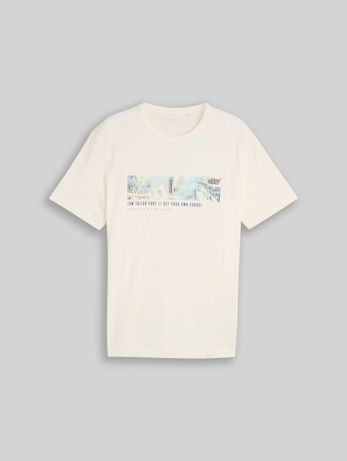 T-Shirt mit Fotoprint von Men, Gardenia White