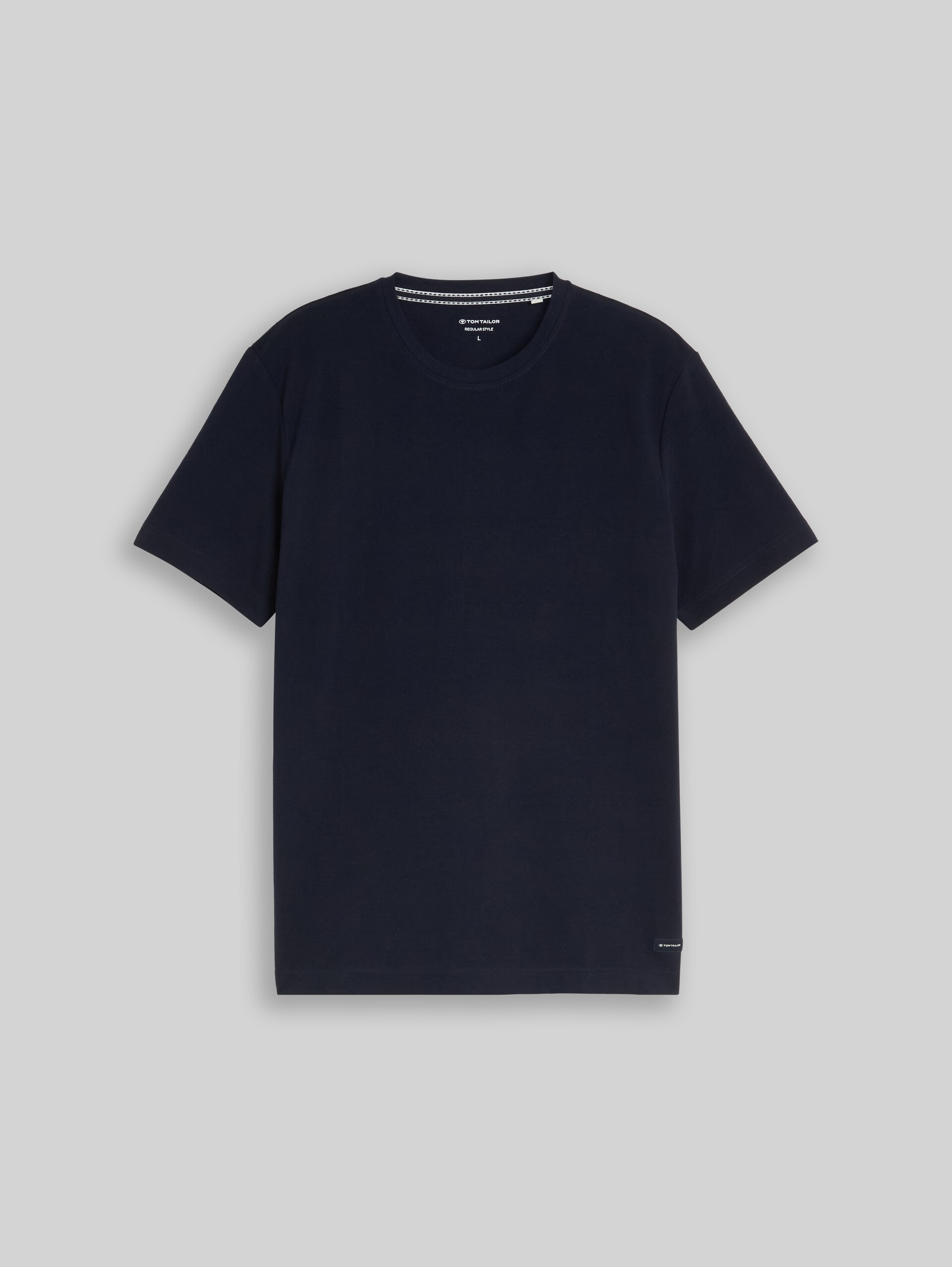 Piqué T-shirt met logobadge - sky captain blue - Product vooraanzicht