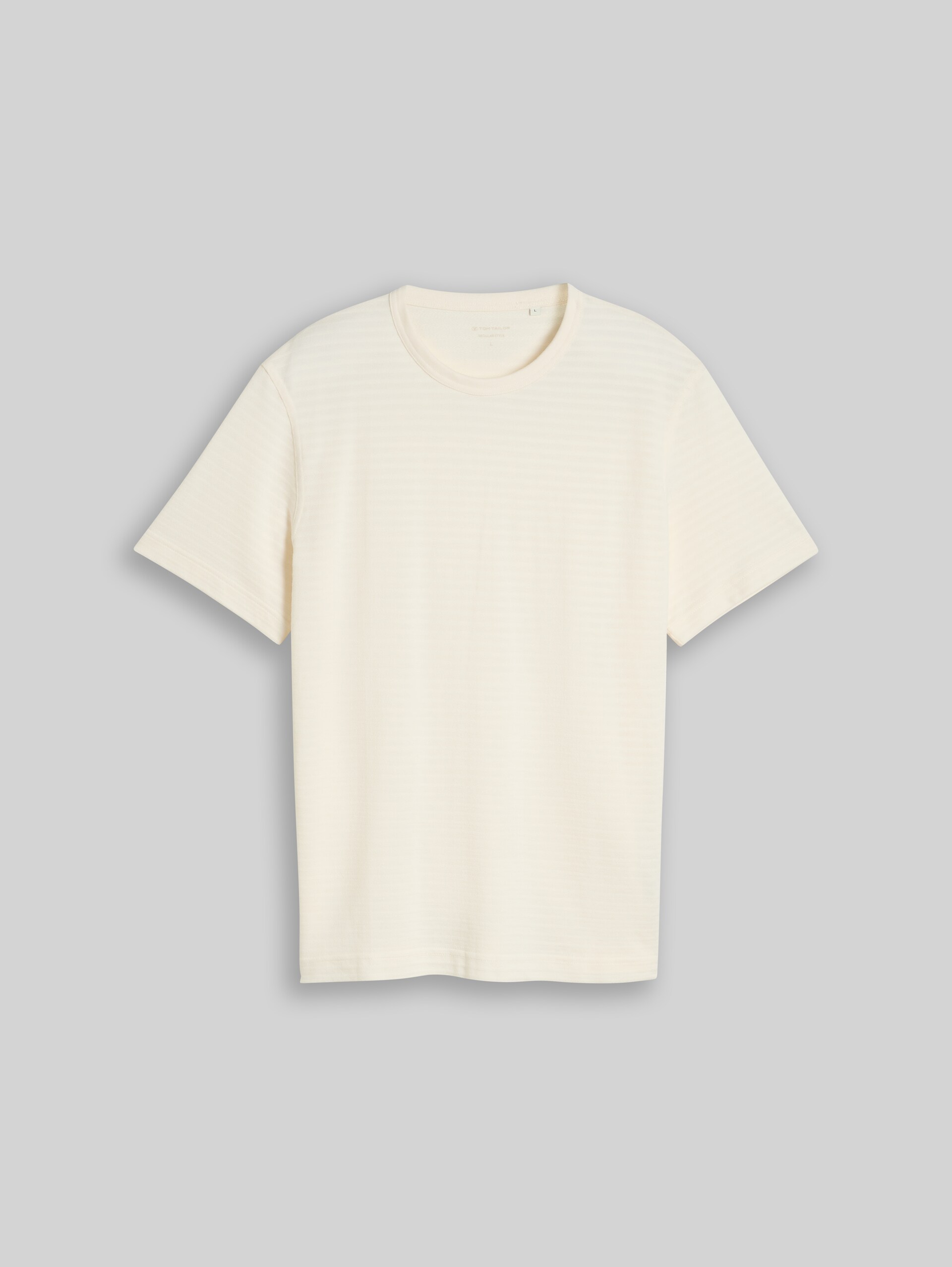 T-shirt van zware katoenen jersey - Gardenia White - Product vooraanzicht