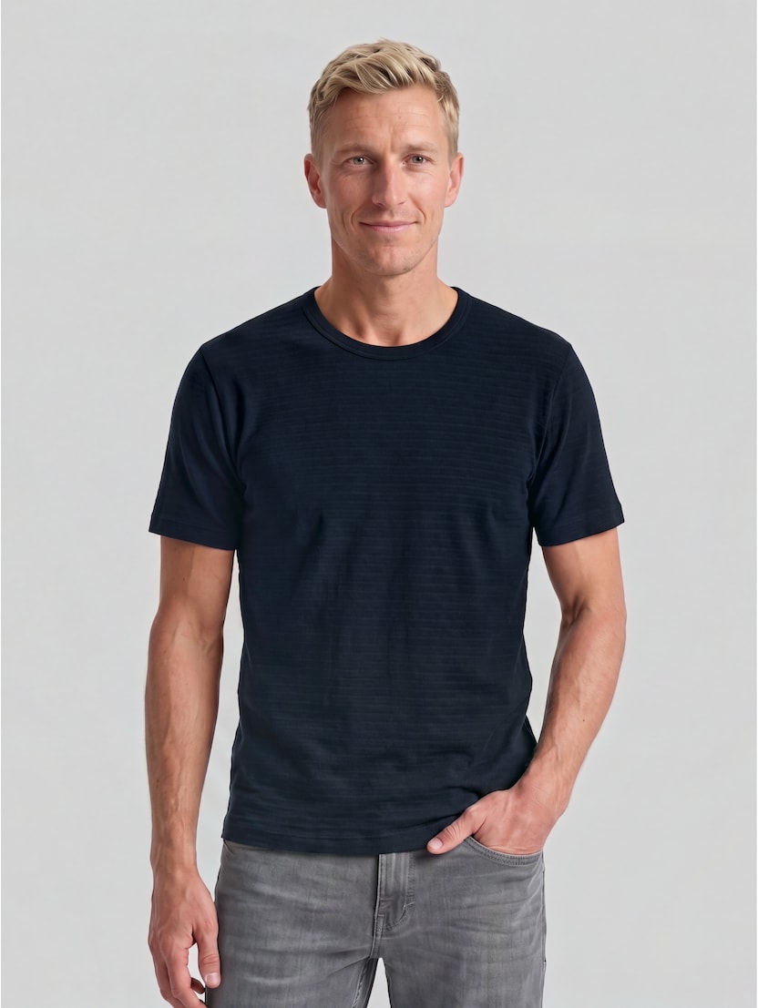 T-shirt van zware katoenen jersey door Men, sky captain blue