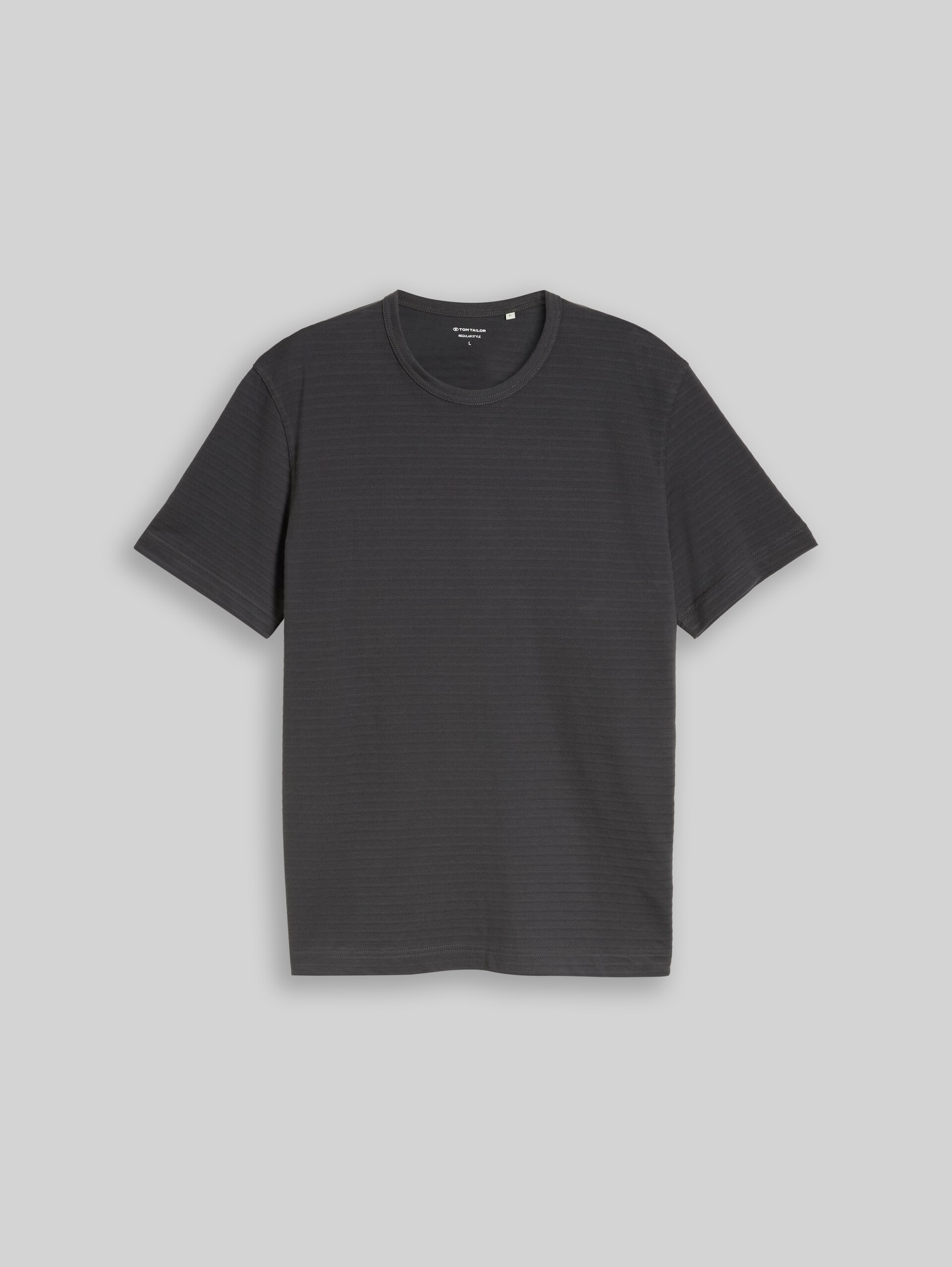 T-shirt van zware katoenen jersey - Tarmac Grey - Product vooraanzicht